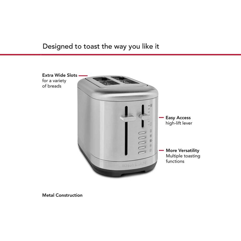KitchenAid 2 Slice Toaster - Stainless Steel image number 2